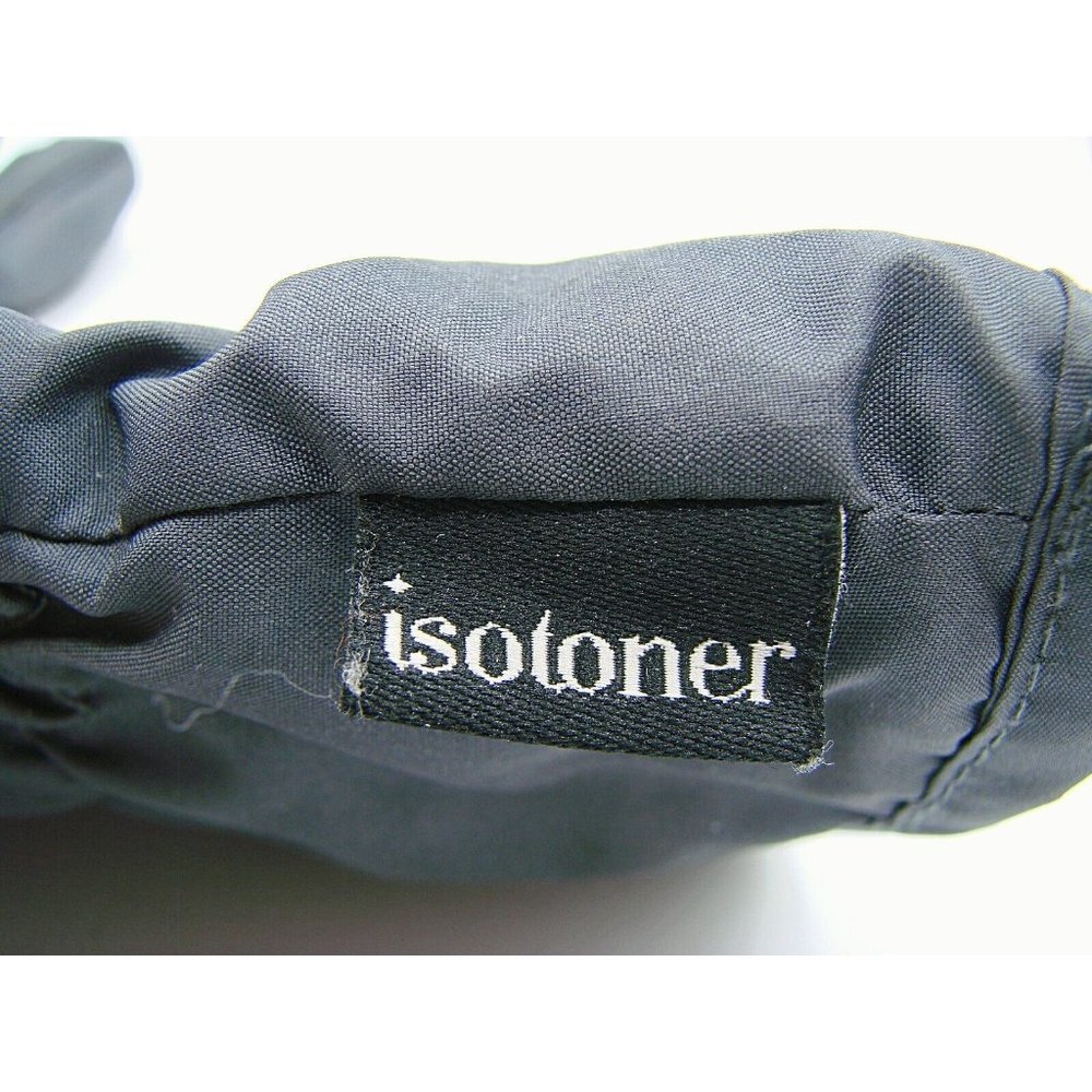 Isotoner Womens L-XL Black Polyester Gloves Fleece Lined Elastic Wrist Sports - Picture 2 of 9